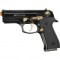 Dicle 8000 9mm Front Firing Blank Gun Semi Automatic - Black/Gold